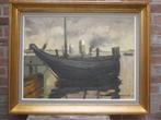 Schilderij oude visserssloop uit nieuwpoort met certificaat, Ophalen