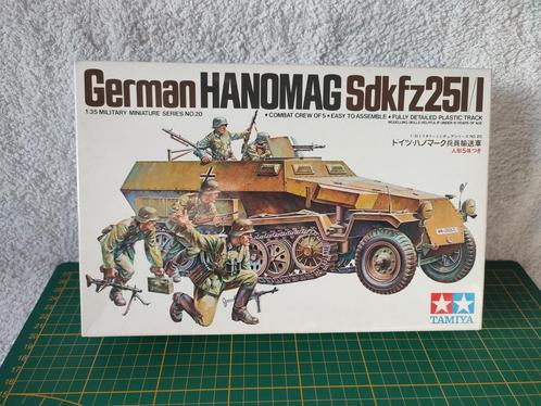 Tamiya German HANOMAG Sdkfz 251/I 1/35 Vintage, Hobby en Vrije tijd, Modelbouw | Auto's en Voertuigen, Zo goed als nieuw, Tamiya