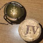 Belgische Crémantcapsule kurk CHANT D'ÉOLE bruin&goud nr01, Verzamelen, Wijnen, Ophalen of Verzenden, Nieuw, Overige gebieden