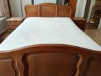 Eiken bed met Auping spiraalbodem en matras  140/200, Ophalen, Bruin, Klassiek, Tweepersoons