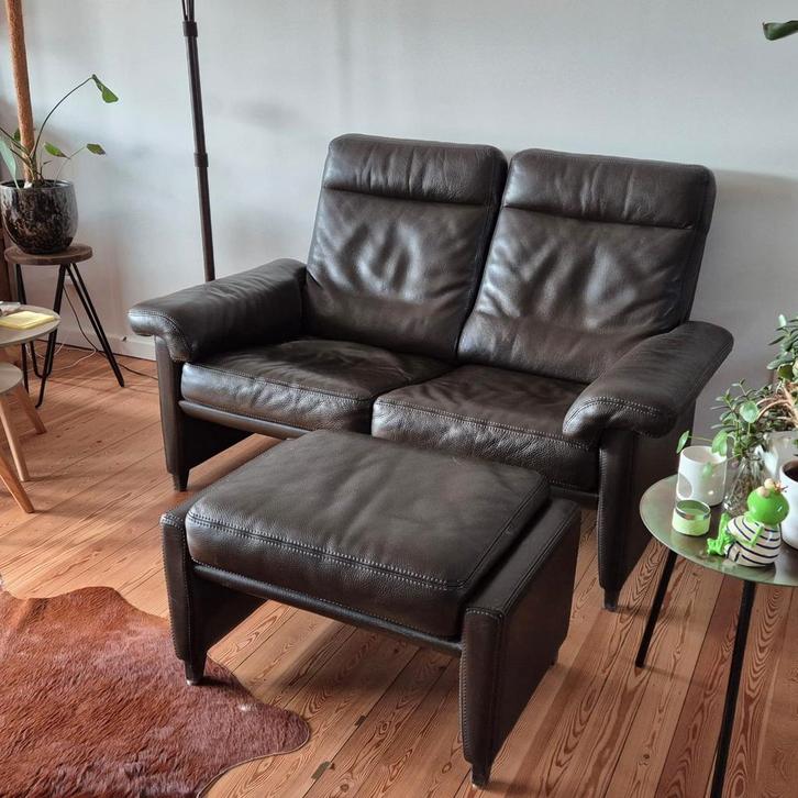 Lederen salon, Maison & Meubles, Canapés | Coins salons complets, Cuir, Enlèvement