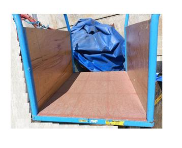 Dolly Trolley 104x64 blauw met 4 rubberen zwenkwielen  beschikbaar voor biedingen