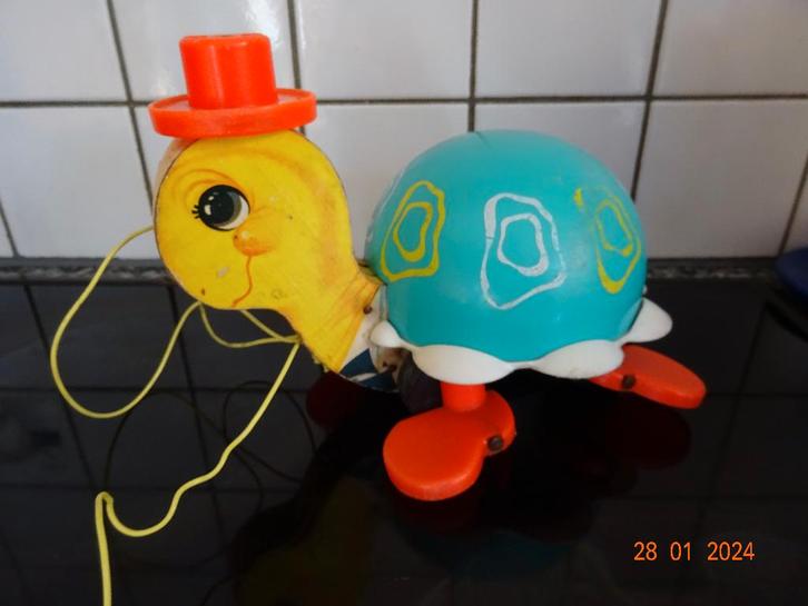 Fisher price, Leuke retro schildpad 1962. *Vintage*, Kinderen en Baby's, Speelgoed | Fisher-Price, Duw- of Trekspeelgoed, Ophalen of Verzenden