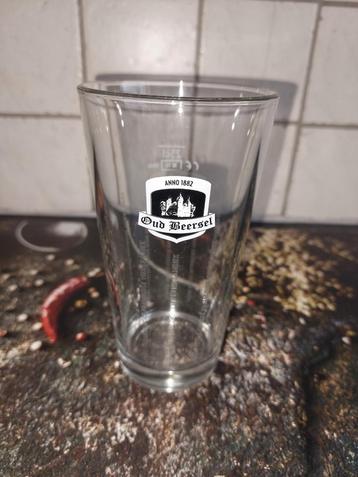 Geuze glas oud Beersel, Verzamelen, Ophalen of Verzenden, Zo goed als nieuw, Bierglas