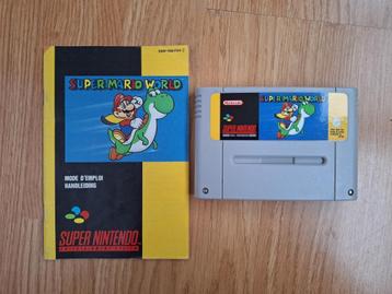 Mario World met handleiding voor de Super Nintendo (SNES) beschikbaar voor biedingen