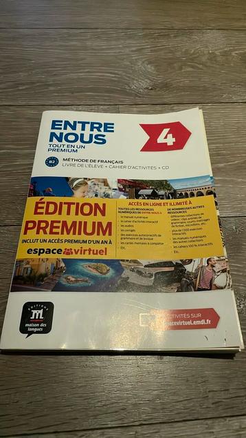 Entre nous 4 - méthode de français beschikbaar voor biedingen