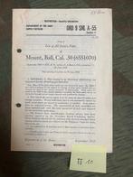 ABL - Militair reglement - Mount, Ball, Cal .30 Mittailleuse, Ophalen of Verzenden