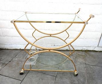 vintage trolley groot Hollywood regency design bar cart  beschikbaar voor biedingen