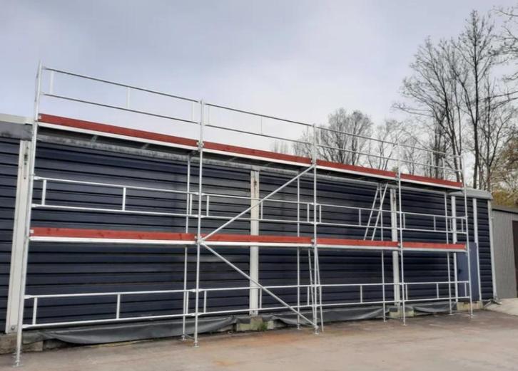 Nieuwe grote fabriekspromo volledig zoals op de foto, Doe-het-zelf en Bouw, Steigers, Nieuw, Gevelsteiger, 5 meter of hoger, Ophalen of Verzenden