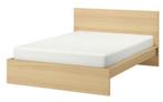 IKEA MALM Bed frame, Ophalen, Gebruikt, Beige, Tweepersoons