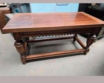 Table basse vintage robuste, table d'appoint en bois, rétro, Maison & Meubles, Tables | Tables de salon, Enlèvement, Utilisé