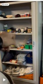 Industriële kantoorkast met gordijndeur, Huis en Inrichting, Ophalen, Zo goed als nieuw