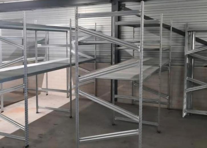 Metalsistem stelling rekken 75m1 lot legbordstelling 2ehands, Doe-het-zelf en Bouw, Steigers, Gebruikt, Overige typen, Minder dan 2 meter