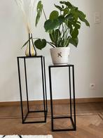 Set van 2 decoratieve zuilen – Zwart metaal & MDF - Nieuw!, Huis en Inrichting, Ophalen, Nieuw