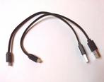 Lot de 2 câbles de chargement USB A 2.0 vers micro USB B, Computers en Software, Pc- en Netwerkkabels, Ophalen of Verzenden, Zo goed als nieuw