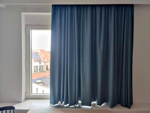 Gordijn NINA BLAUW, Huis en Inrichting, Stoffering | Gordijnen en Lamellen, Zo goed als nieuw, Blauw, Ophalen of Verzenden