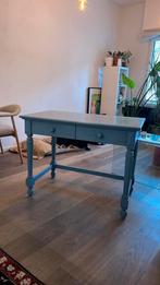 Houten bureau Tafel met 2 schuiven, Antiek en Kunst, Ophalen