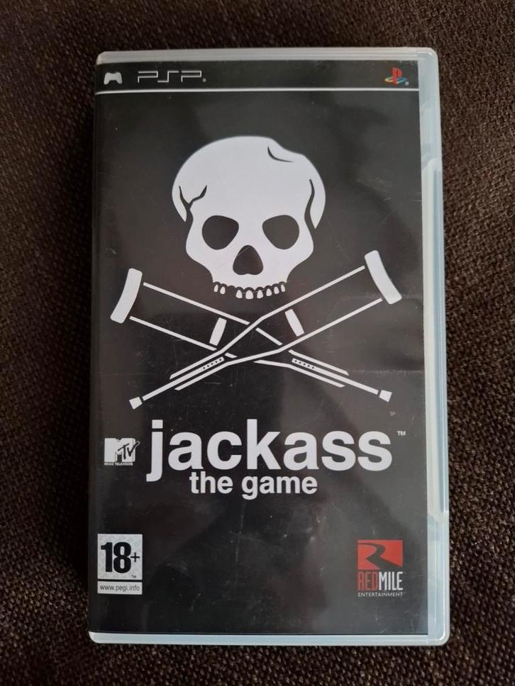 PSP Jackass the game (compleet), Games en Spelcomputers, Games | Sony PlayStation Portable, Zo goed als nieuw, Ophalen of Verzenden