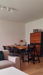 Volledige eetkamer set in massief teakhout – Tafel, kast & 6, Huis en Inrichting, Tafels | Eettafels, Ophalen, 200 cm of meer