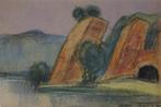 Daan Thulliez (1902-1965): Landschap (50 x 40 cm), Antiquités & Art, Enlèvement ou Envoi