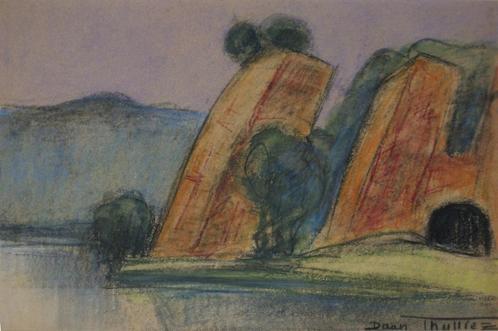 Daan Thulliez (1902-1965): Landschap (50 x 40 cm), Antiquités & Art, Art | Peinture | Classique, Enlèvement ou Envoi