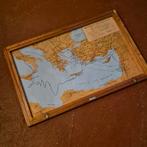 Oude schoolkaarten in kader, Antiek en Kunst, Ophalen, Overige thema's