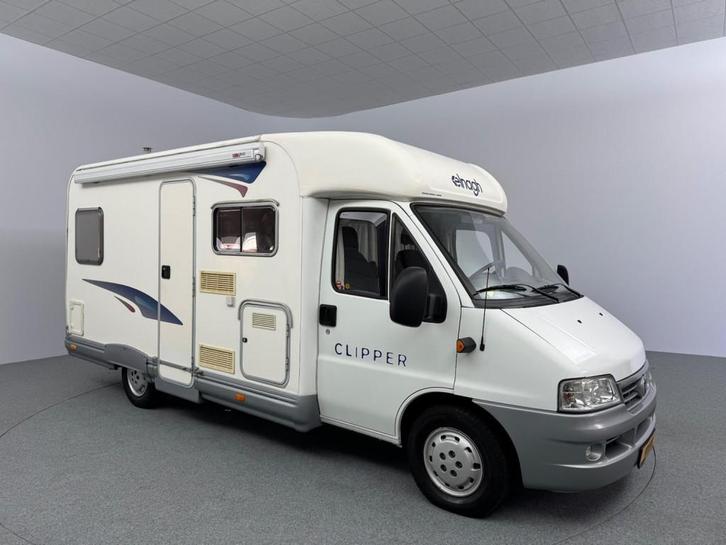 Elnagh Clipper 610 Bearlock Maxxfan Cassetteluifel Fdrager, Caravans en Kamperen, Mobilhomes, Half-integraal, Fiat, Diesel, Handgeschakeld