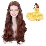 Disney Beauty and the Beast - Belle pruik lang haar met krul, Verzenden, Nieuw, Pruik of Haarverlenging