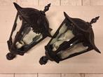 3 lantaarnpalen voor buiten, gegraveerde glazen, Tuin en Terras, Ophalen, Gebruikt, Staande lamp, Aluminium