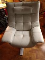 Te koop Relaxzetel + Voetbank, Ophalen, Metaal, 75 tot 100 cm, Zo goed als nieuw