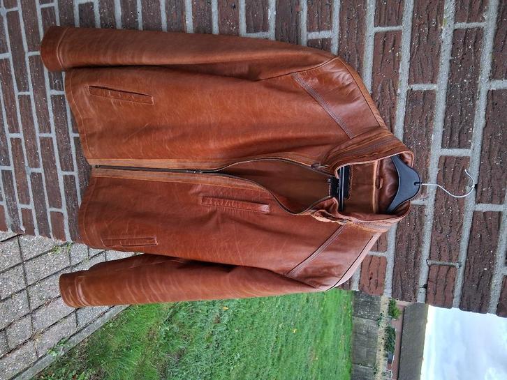 Heren leer jas Der Art Mt50, Kleding | Heren, Jassen | Winter, Gedragen, Maat 48/50 (M), Bruin, Ophalen of Verzenden