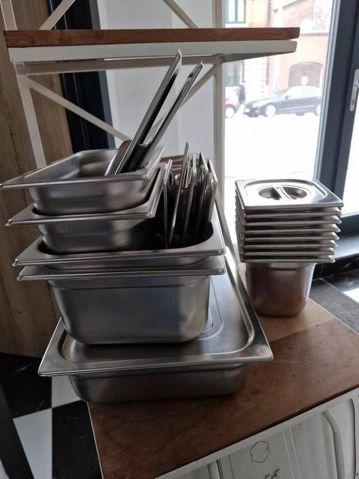 Bacs gastronomiques inox à vendre uniquement en lot, Zakelijke goederen, Horeca | Keukenapparatuur, Ophalen