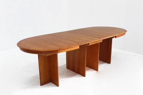 Vintage Deense grote ovalen uitschuifbare eettafel tafel, Antiek en Kunst, Antiek | Meubels | Tafels, Ophalen