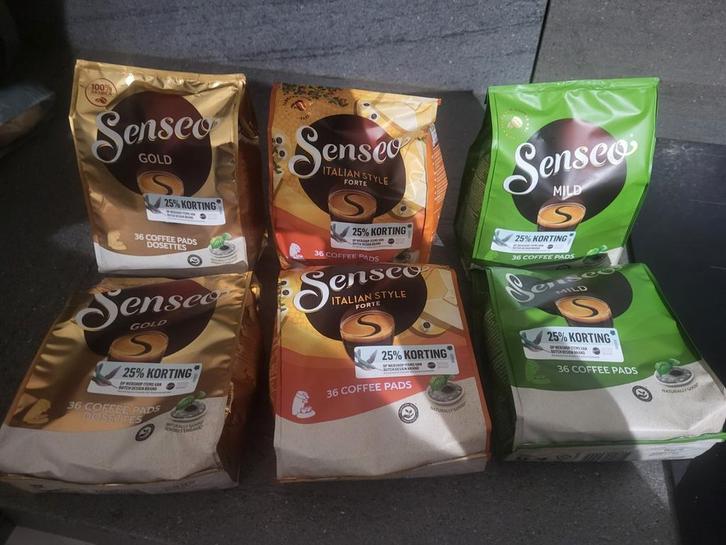Senseo coffee pads (6x36 pads, verschillende sterktes), Electroménager, Accessoires de machine à café, Neuf, Enlèvement ou Envoi