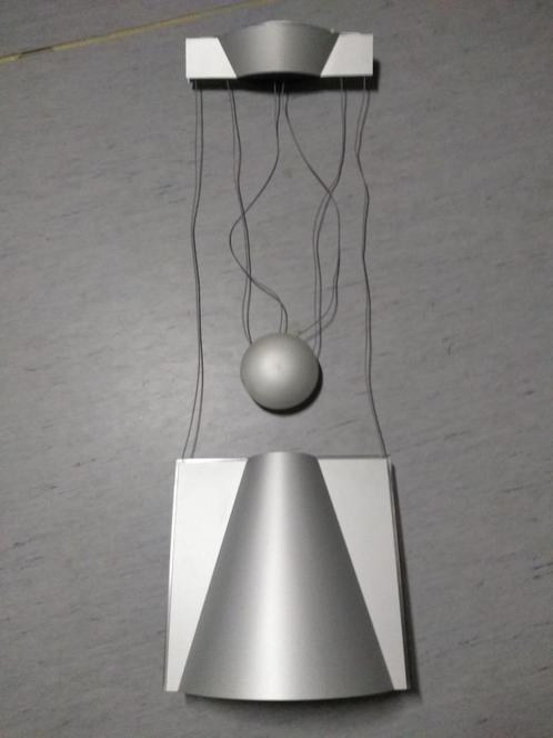 Design aluminium pendel hanglamp, Maison & Meubles, Lampes | Suspensions, Comme neuf, 75 cm ou plus, Métal, Enlèvement