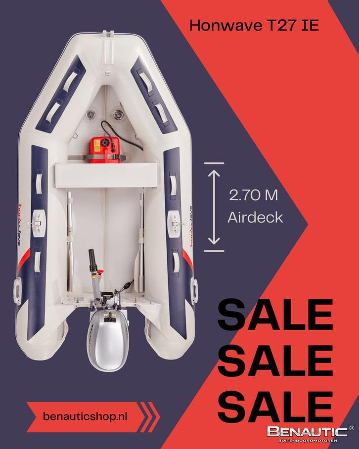 Honwave T27IE3: Licht, stabiel en perfect voor elk avontuur!, Sports nautiques & Bateaux, Canots pneumatiques, Neuf, Autres marques