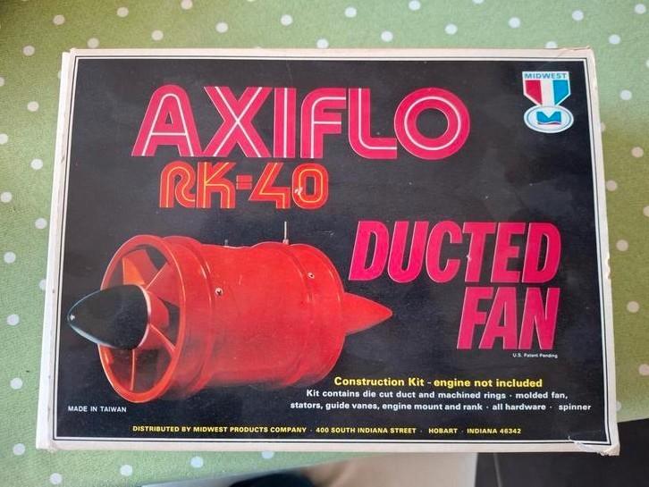 AXIFLO RK40 VINTAGE-turbine, Hobby en Vrije tijd, Modelbouw | Radiografisch | Vliegtuigen, Zo goed als nieuw, Ophalen of Verzenden