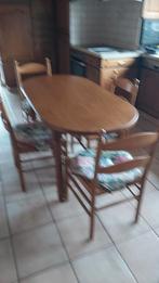 Keukentafel met 4 bijpassende stoelen, Enlèvement ou Envoi