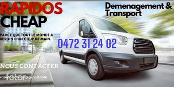 Verhuizingen, leveringen, bestelwagen te huur 0472.31.24.02 beschikbaar voor biedingen