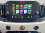 FIAT 500/PANO DAK/CRUISE/BENZINE/PDC/GARANTIE, Auto's, Voorwielaandrijving, Stof, Euro 6, Wit