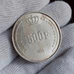 Munt / Belgie / 500 Frank / Bodewijn / 1990 DE / Zilver, Postzegels en Munten, Zilver, Ophalen of Verzenden, Losse munt, Zilver