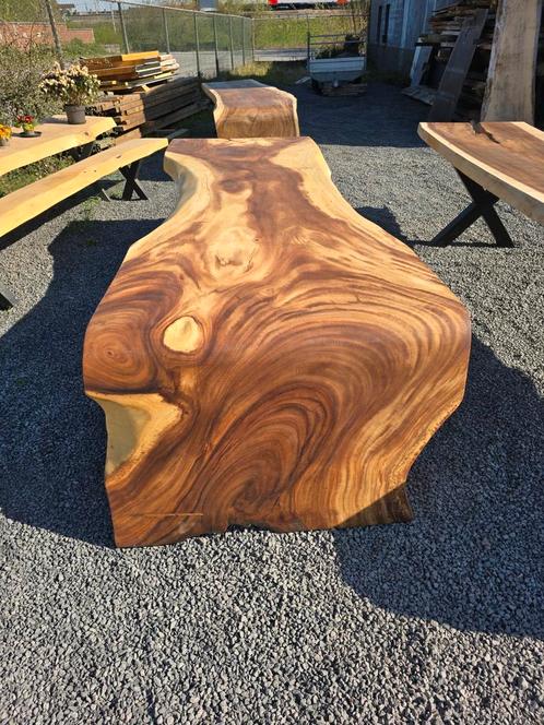 Tafels  hardhout  , tuintafels , eyecatchers, feesttafel, Doe-het-zelf en Bouw, Hout en Planken, Zo goed als nieuw, Ophalen of Verzenden