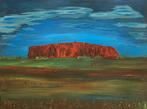 Peinture toile Mont Uluru Australie cadre schilderij, Antiquités & Art, Enlèvement