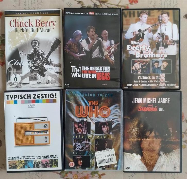 Muziek dvd's oa the who, everly brothers, jean michel jarre, Cd's en Dvd's, Dvd's | Muziek en Concerten, Gebruikt, Muziek en Concerten