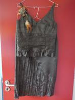 Originale robe de cérémonie marron T38, Taille 38/40 (M), Robe de cocktail, Comme neuf, Brun