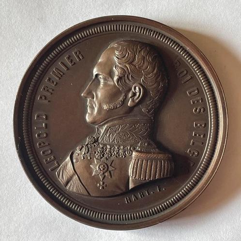 Médaille charbonnage société du Bois-du-Luc banquet 1856, Timbres & Monnaies, Monnaies | Belgique