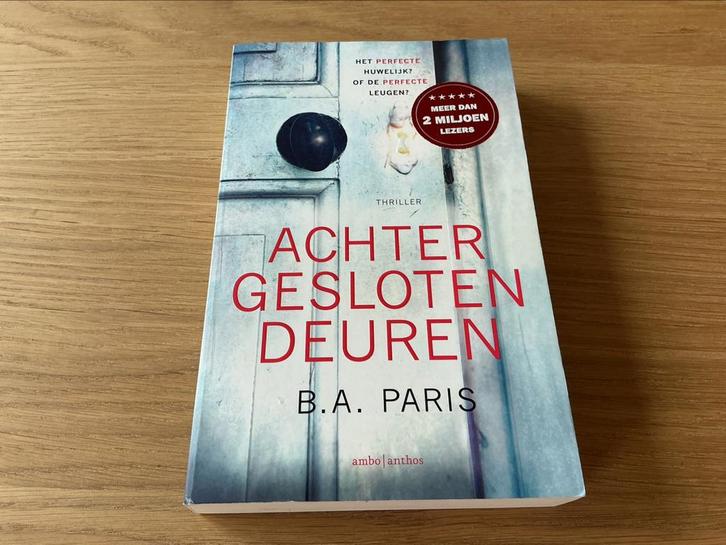 B.A. Paris - Achter gesloten deuren - prima staat, Boeken, Thrillers, Gelezen, Ophalen