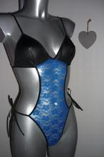 Sexy gewaagd speels lingerie setje zwart blauw ' S - M, Kleding | Dames, Verzenden, Blauw, Setje