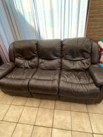 Bruine 3zit, Ophalen, Gebruikt, Driepersoons, Leer