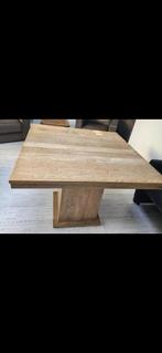 Mooie houten vierkante tafel, Huis en Inrichting, Ophalen, Zo goed als nieuw, Vijf personen of meer